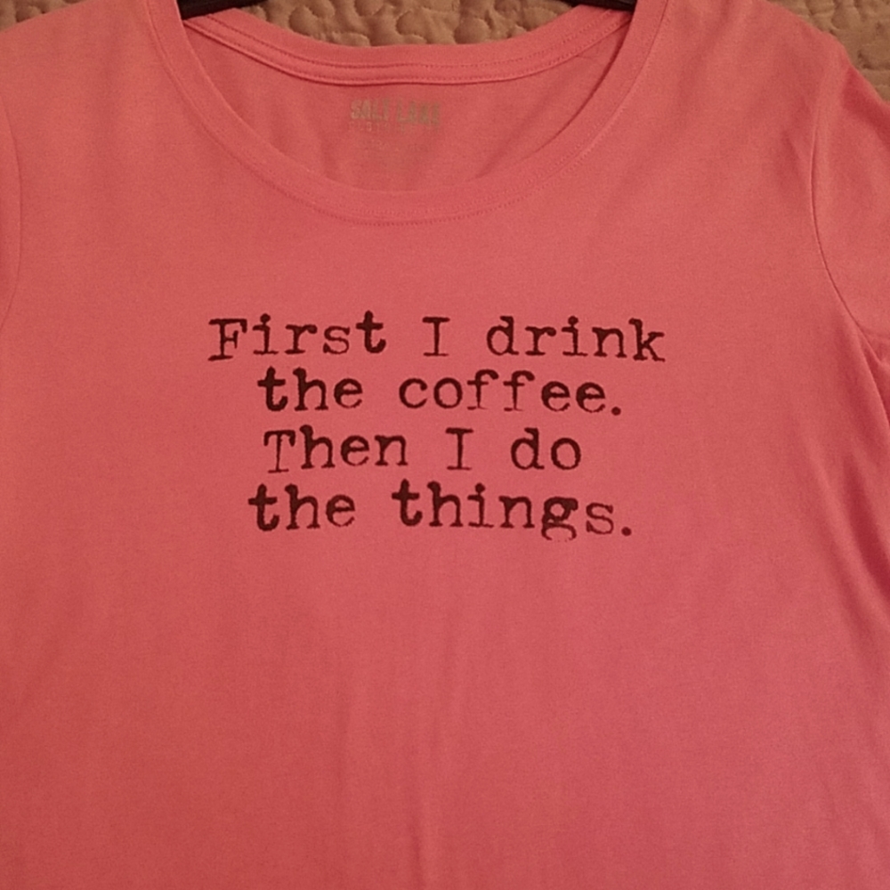 Pink xl coffee tshirt